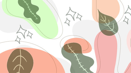 Vector hand drawn abstract doodle organic colorful background