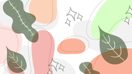 Vector colorful simple flat abstract organic background
