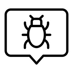 bug line icon