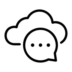 cloud line icon
