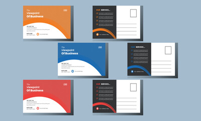 Modern Creative business Postcard design template