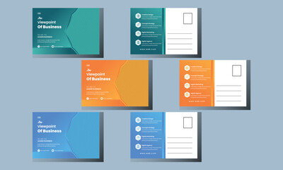 Multiple Post Card Template Design