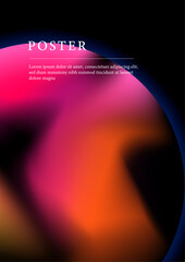 Vector colorful gradient abstract poster design