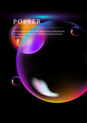 Vector gradient abstract colorful poster template design