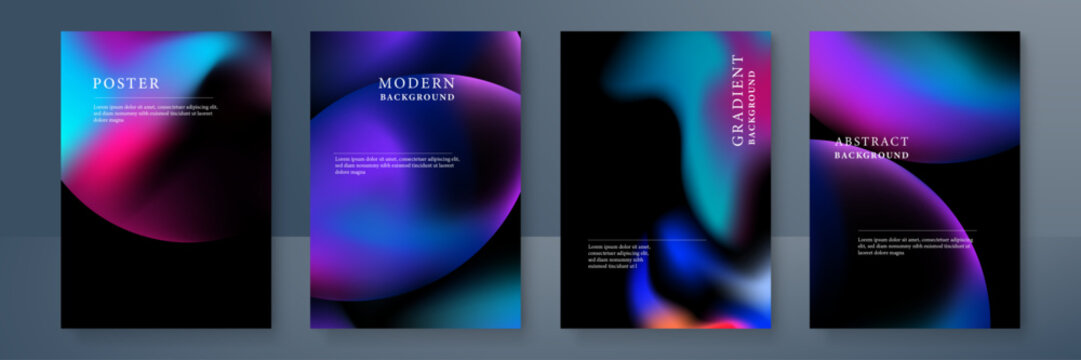 Colorful colourful modern abstract gradient poster