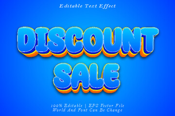 Discount Sale Editable Text Effect 3D Emboss Gradient Style