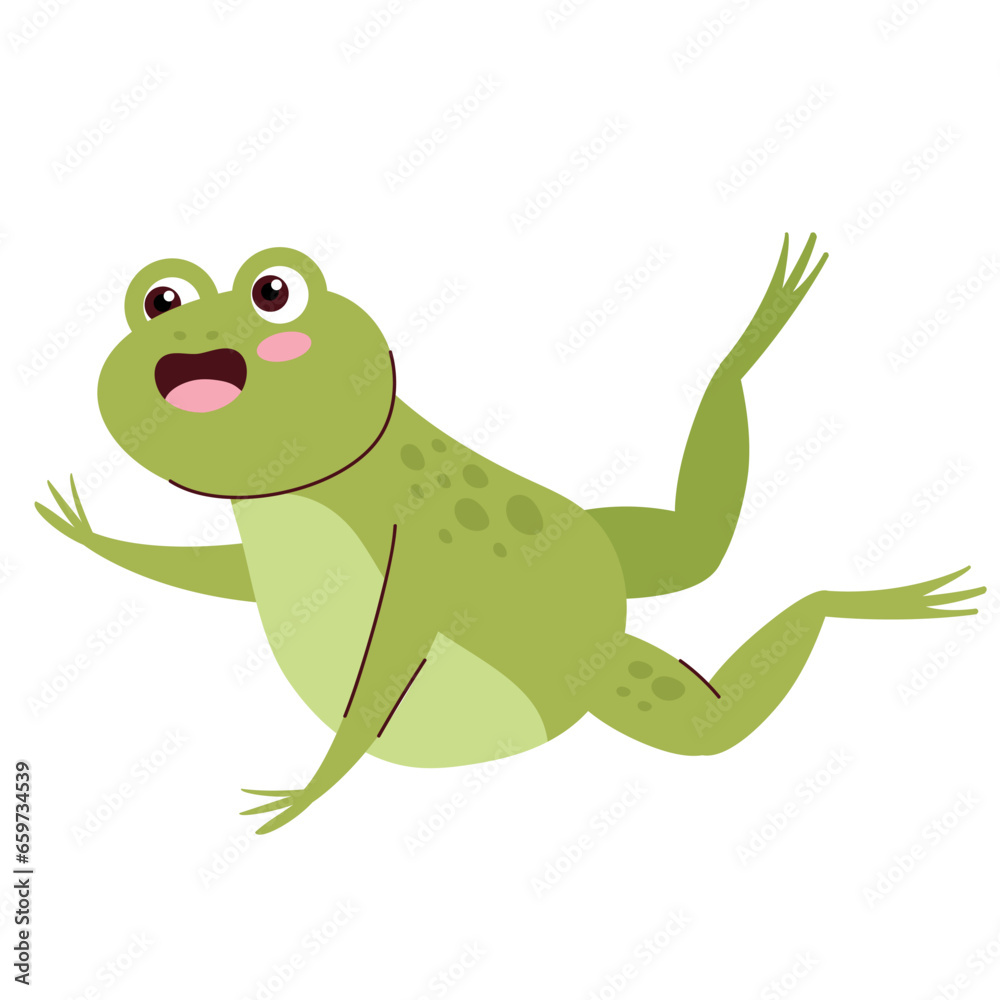 Wall mural frog animal funny isolated