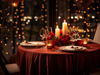 A romantic Holiday inspired dinner table