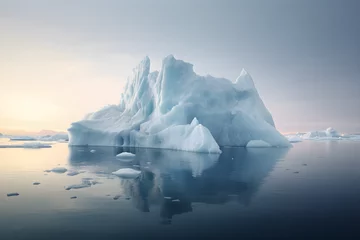 Foto auf Acrylglas melting iceberg floating in the sea in polar regions © sam