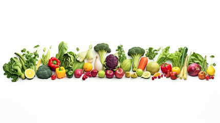 Panoramic Collection Fruits and Vegetables
