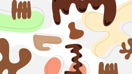 Minimalist abstract organic background colorful with element