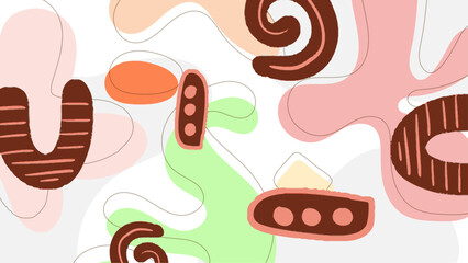 Colorful organic abstract modern background with element