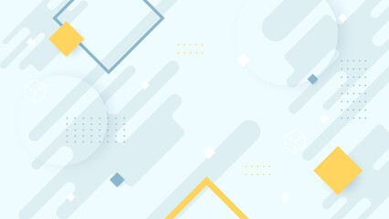 Blue green and yellow trendy geometric minimalist background pattern and abstract vector design