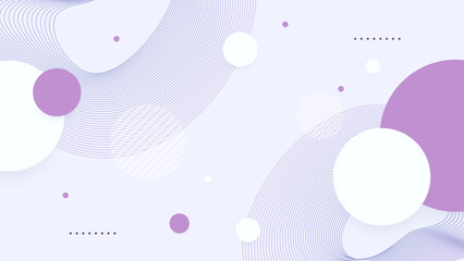 Purple and white abstract background memphis geometric design elements with shapes