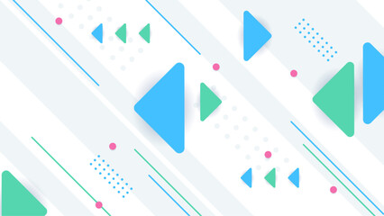White blue and green modern vector abstract creative geometric shapes background minimalist