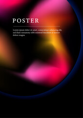 Vector gradient abstract colorful poster template design