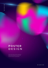 Poster background colorful vector abstract gradient