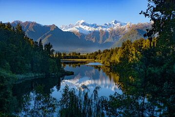 Lake Matheson in South Island, New Zealand
