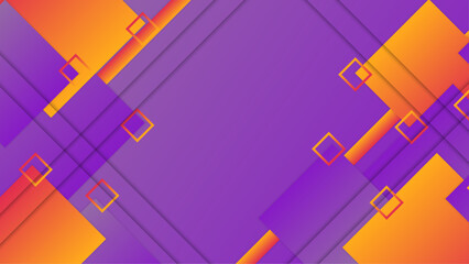 Orange and purple violet vector modern geometric background with gradient