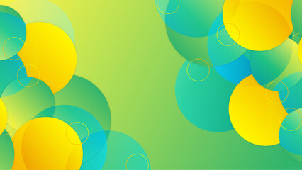 Green blue and yellow abstract background geometric modern