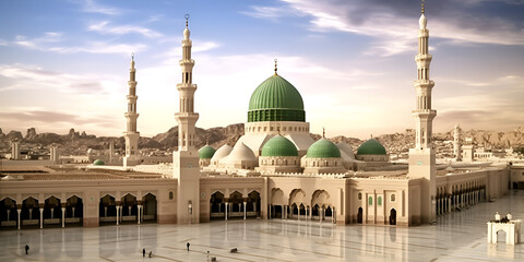 Madina Munawara Roza E Rasool Masjid Nabawi generative ai 