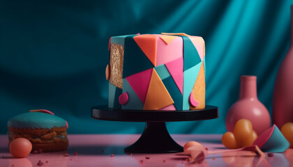 A colorful, fun event with homemade baked goods and vibrant decor generated by AI