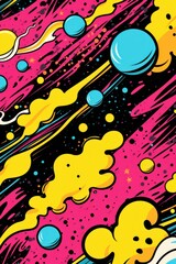 Obraz premium Doodle Art Illustration for Merchandise Clothing, Fashion Textile, Sport Clothes Design Printing, Street Art Graffiti Pattern, Colorful Abstract Background.