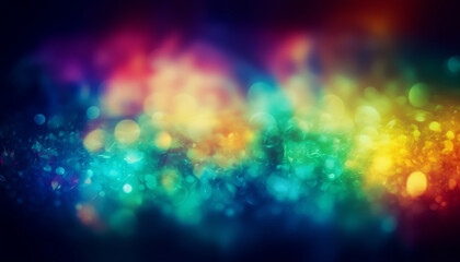 Vibrant colors ignite abstract galaxy backdrop with blurred motion generated by AI