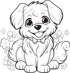 cute dog coloring page