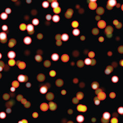 Golden Lights Background. Christmas Lights Concept. Night bright gold sparkles. Vector