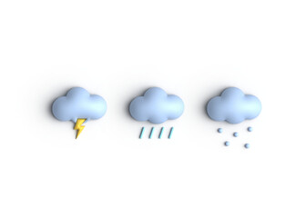 3d icon weather rain