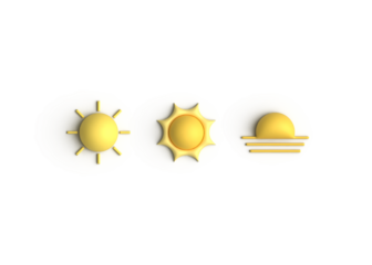 3d icon weather sun