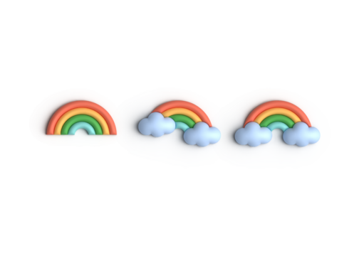 3d icon weather rainbow