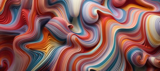 Abstract 3d multicolored wavy background