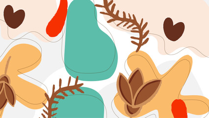 Colorful organic abstract modern background with element