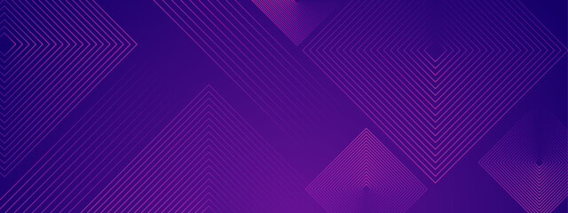 Purple violet abstract modern dynamic lines banner