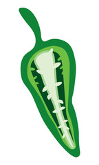 half jalapeno illustration