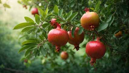 Obraz premium Photo pomegranates fruits vibrant and colorful image of juicy fruits juice fresh splash water 4