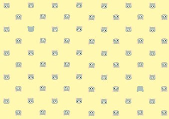 ロシアンブルーのかわいいドットデザイン