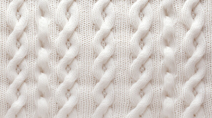 Solid white knit fabric.