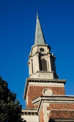 Fototapeta premium church steeple with sky background