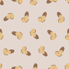 Potato seamless pattern. Suitable for backgrounds, wallpapers, fabrics, textiles, wrapping papers, printed materials, and many more.