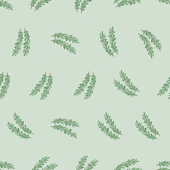 Rosemary seamless pattern. Suitable for backgrounds, wallpapers, fabrics, textiles, wrapping papers, printed materials, and many more.