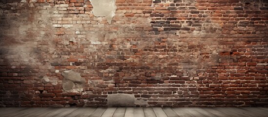 Medieval wall made of aged brick