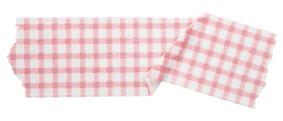 pink patterned sticker paper tape isolated on transparent background.