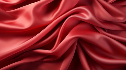 A soft maroon satin fabric, draped over a bold red surface, creates an inviting yet mysterious ambiance, stirring the senses with its vividness and luxuriance