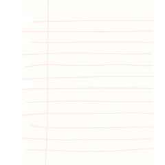 sheet of paper with lines