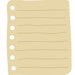 sheet of  ruled paper