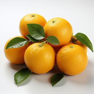 jaffa oranges with leaves
