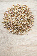 Heap of pearl barley